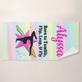 GEBOREN ZU TUMBLE, GEDREHT, ABSCHLIESSEN UND FLIEG BADEHANDTUCH (Badehandtuch)