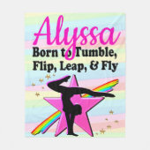 GEBOREN ZU TUMBLE, GEDREHT, ABSCHLIESSEN UND FLIEG FLEECEDECKE (Vorderseite)