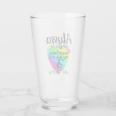 GEBOREN ZU TUMBLE GYMNAST GIRL DESIGN GLAS (Rückseite)