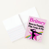 GEBOREN ZU TUMBLE GYMNAST PERSONALISIERTES NOTEBOO NOTIZBUCH (Innenseite)