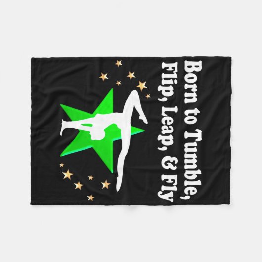 GEBOREN ZU TUMBLE GYMNASTICS-DESIGN FLEECEDECKE (Vorderseite (Horizontal))