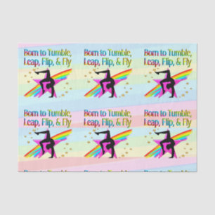 GEBOREN ZU TUMBLE GYMNASTICS-GEWEBEPAPIER SEIDENPAPIER