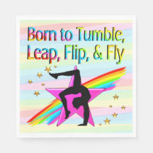GEBOREN ZU TUMBLE GYMNASTIK NAPKINS