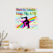 GEBOREN ZU TUMBLE GYMNASTIK POSTER (Küche)