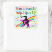 GEBOREN ZU TUMBLE GYMNASTIK STICKER (Tasche)