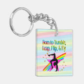 GEBOREN ZU TUMMER GYMNASTICS SCHLÜSSELANHÄNGER (Vorderseite links)