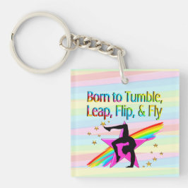 GEBOREN ZU TUMMER GYMNASTICS SCHLÜSSELANHÄNGER