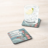 Geboren zu Tweetend lustiger Cartoon Untersetzer (Rechte Seite)