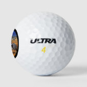 "Geboren zu unterscheiden" Zebra Art Golfball (Logo)