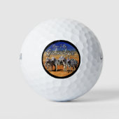 "Geboren zu unterscheiden" Zebra Art Golfball (Vorderseite)