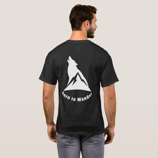 Geboren zu Wander Wolf & Mountain Natur Lover & Wa T-Shirt (Schwarz voll)