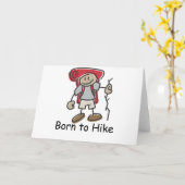 Geboren zu Wandergeschenken. Karte (Gelbe Blume)