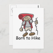 Geboren zu Wandergeschenken. Postkarte (Vorne/Hinten)