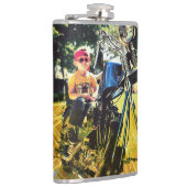 Geboren zu Wild 6 oz oder 8 oz Flask Flachmann (Rechts)