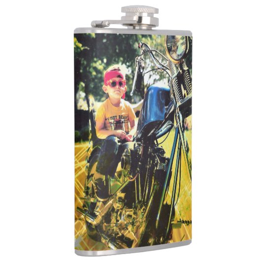 Geboren zu Wild 6 oz oder 8 oz Flask Flachmann (Rechts)