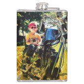 Geboren zu Wild 6 oz oder 8 oz Flask Flachmann (Rückseite)