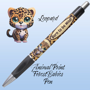 Geboren zu Wild Leopard Safari Animal Print 🐆 Kugelschreiber