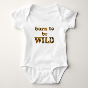 Geboren zu Wildtieren - Tigerprint Baby Jersey Bod Strampler