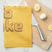 Geboren zum Backen von Brot typografischer Spaß Geschirrtuch (Viertel Falte)