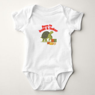 Geboren zum Bauen und Basteln Turtle STEM Kinder Baby Strampler