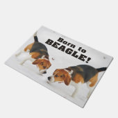 Geboren zum Beagle Fußmatte (Schrägansicht)