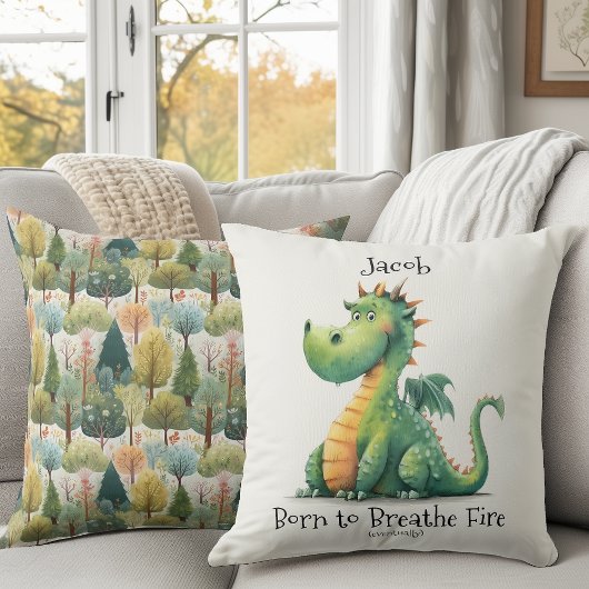 Geboren zum Breathe-Feuer Kissen