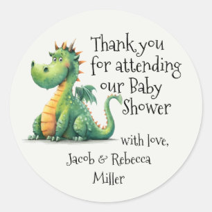 Geboren zum Breathe Fire Baby Dusche Danke Sticker