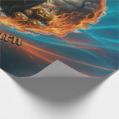 Geboren zum Brennen von dunklen Hexenwaschpapier Geschenkpapier (Ecke)