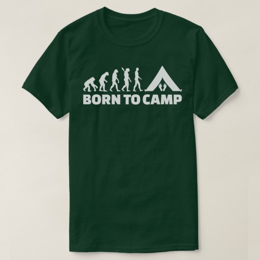 Geboren zum Camp Camping T-Shirt (Design vorne)