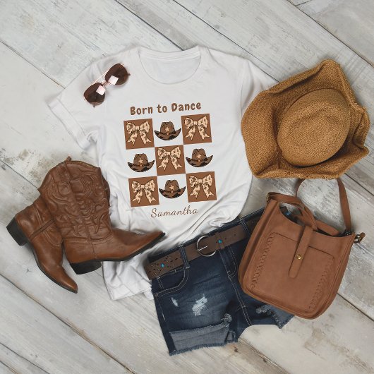 Geboren zum Dance Block Style Hats Bows T - Shirt