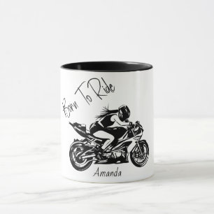 Geboren zum Fahren Personalisierter Name Tasse