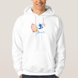 Geboren zum Fliegen - Inspirational Blue Bird Free Hoodie