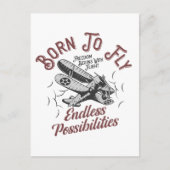 Geboren zum Fliegen Postkarte (Vorderseite)