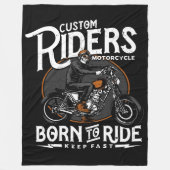 Geboren zum Führen von Motorrädern Fleecedecke (Vorderseite)