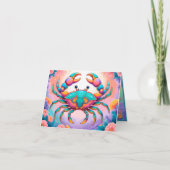 Geboren, zum Geburtstag Krebs zu werden Karte (Vorderseite)