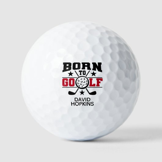 Geboren zum Golf Golfball (Vorderseite)