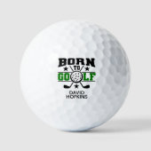 Geboren zum Golf Golfball (Vorderseite)