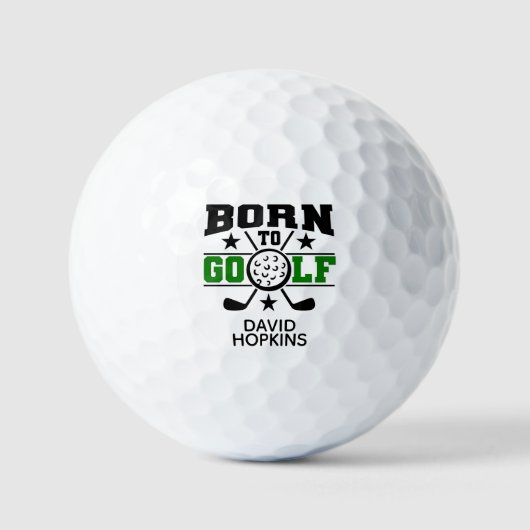 Geboren zum Golf Golfball (Vorderseite)