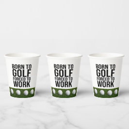 Geboren zum Golfspiel Pappbecher