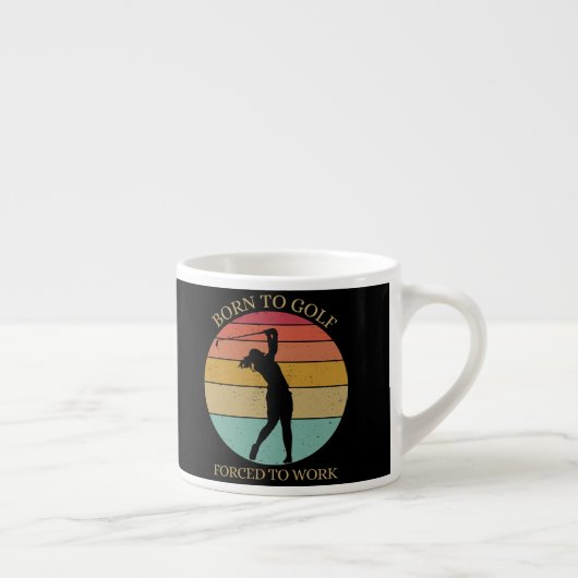 Geboren zum Golfspielen Espressotasse (Rechts)