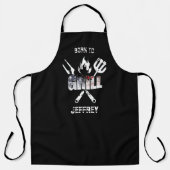 Geboren zum Grillen von GRILLEN Schürze (Vorderseite)