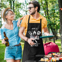 Geboren zum Grillen von GRILLEN Schürze