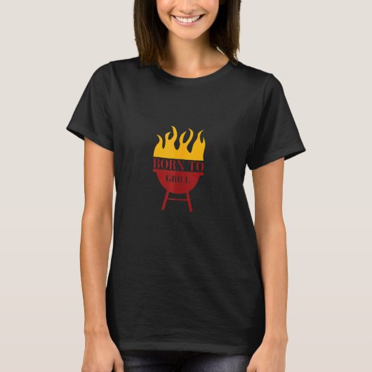 Geboren zum Grillgrill für Pitmasters T-Shirt (Vorderseite)