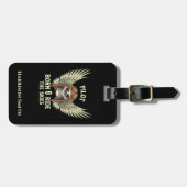 Geboren zum Himmel fahrendes Pilot, Cooler Luftver Gepäckanhänger (Vorderseite horizontal)