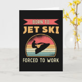 Geboren zum Jet Ski Jet Skifahren Wassersport Jets Karte (Gelbe Blume)