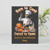 Geboren zum Kochen gezwungen zu suchen Einladung (Stehend Vorderseite)