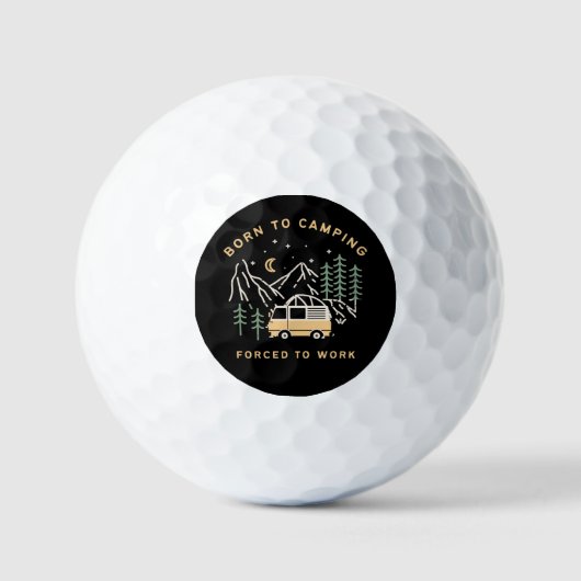 Geboren zum Lager, gezwungen zur Arbeit - Retro Ca Golfball (Vorderseite)
