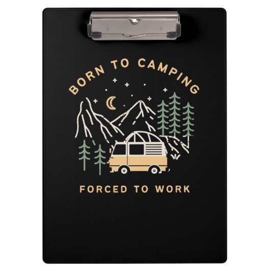 Geboren zum Lager, gezwungen zur Arbeit - Retro Ca Klemmbrett (Vorderseite)