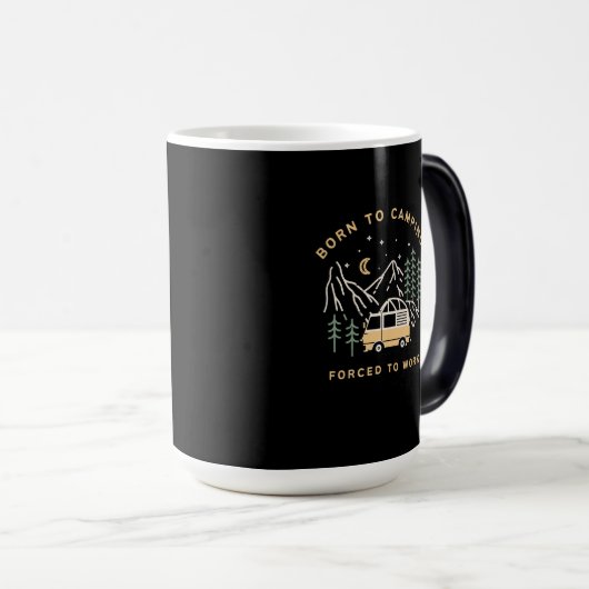 Geboren zum Lager, gezwungen zur Arbeit - Retro Ca Verwandlungstasse (VorderseiteRechts)