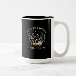 Geboren zum Lager, gezwungen zur Arbeit - Retro Ca Zweifarbige Tasse